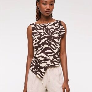 Abercrombie Knotted Scarf Top